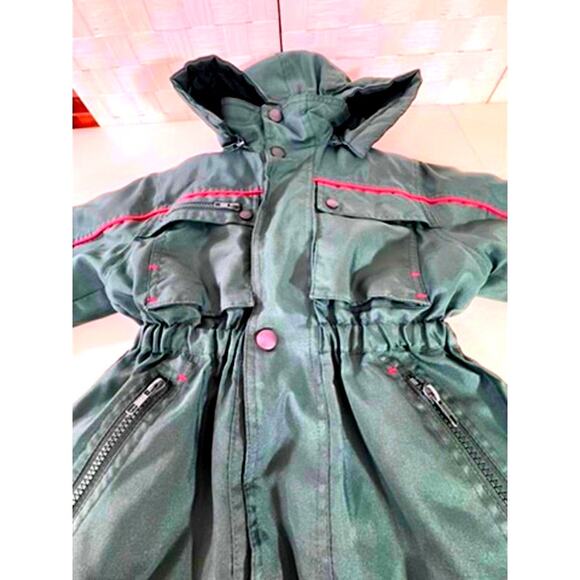 "ROTHSCHILD" Vintage, Boys Green Coat, Size M 5/6 , Cinch waist, Y2K, Kids - Picture 7 of 12